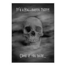 Halloween Horror Party Ghostly Skull Invitation