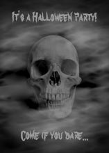 Halloween Invitation Card - Halloween Horror Party Ghostly Skull Invitation