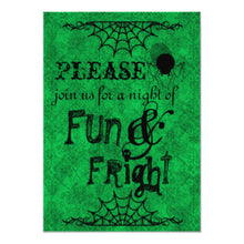 Halloween Invitation Card - Halloween Invitation In Bright Green