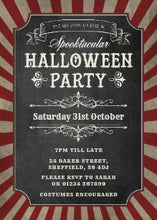 Halloween Invitation Card - Halloween Party Invitation Circus Party