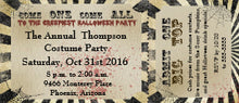 Halloween Party Invitation Circus Ticket