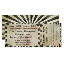 Halloween Invitation Card - Halloween Party Invitation Circus Ticket