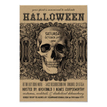 Halloween Party Invitations Steampunk Kraft