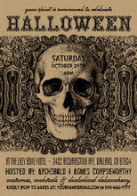 Halloween Invitation Card - Halloween Party Invitations Steampunk Kraft