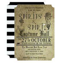Halloween Invitation Card - Halloween Party Spirits Costume Ball Invitation