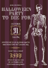 Halloween Party To Die For Invitation