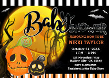 Halloween Pumpkins Moonlight Baby Shower Invitation