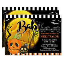 Halloween Invitation Card - Halloween Pumpkins Moonlight Baby Shower Invitation