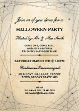 Halloween Spider Black Gothic Frame Party Invite