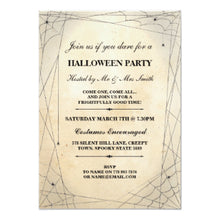 Halloween Invitation Card - Halloween Spider Black Gothic Frame Party Invite