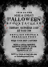 Halloween Spooktacular Black Gray Gothic Invite