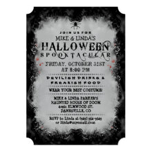 Halloween Invitation Card - Halloween Spooktacular Black Gray Gothic Invite