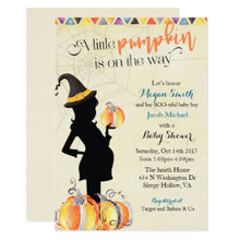 Halloween Theme Witch Baby Shower Invitation