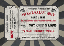 Halloween Ticket Party Spooktacular Invite Spooky