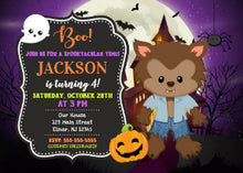 Halloween Invitation Card - Halloween Werewolf Birthday Invitation
