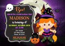 Halloween Witch Birthday Invitation