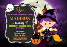 Halloween Witch Birthday Invitation 1