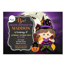 Halloween Invitation Card - Halloween Witch Birthday Invitation 2