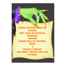 Halloween Invitation Card - Halloween Witch Invitations