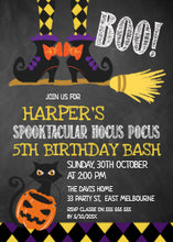 Halloween Witches Boots Birthday Invitation