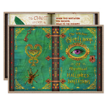 Halloween Invitation Card - Halloween Witches Magic Spell Book Eyeball Party Invitation