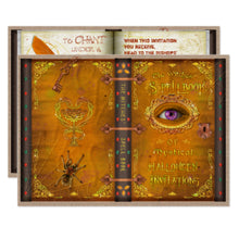 Halloween Invitation Card - Halloween Witches Magic Spell Book Spooky Party Invitation