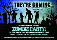 Halloween Zombie Party Invitations