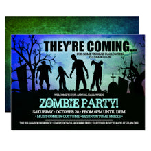 Halloween Invitation Card - Halloween Zombie Party Invitations