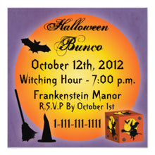 Halloween Invitation Card - Happy Halloween Bunco Invitation