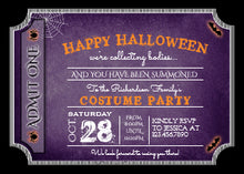 Happy Halloween Costume Party Ticket Invitations