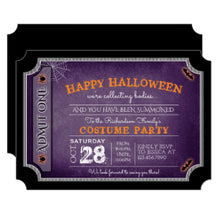 Halloween Invitation Card - Happy Halloween Costume Party Ticket Invitations