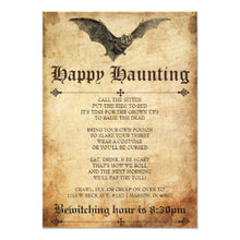 Happy Haunting Bat Halloween Invitation