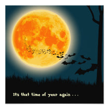 Halloween Invitation Card - Harvest Moon Invitation