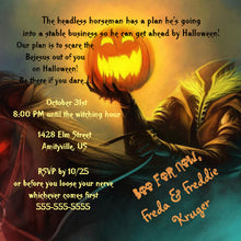 Headless Horseman Halloween Party Invitation