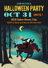 Headless Horseman Halloween Party Invitations