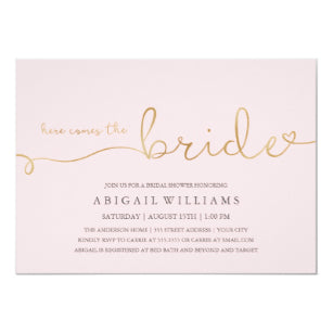 Here Comes The Bride Dk Shower Invitation