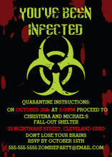 Infected Zombie Halloween Invitation