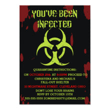 Halloween Invitation Card - Infected Zombie Halloween Invitation