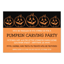 Halloween Invitation Card - Jack Olantern Silhouette Halloween Invitations