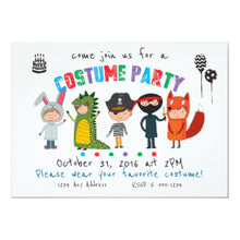 Halloween Invitation Card - Kids Costume Party Invitation