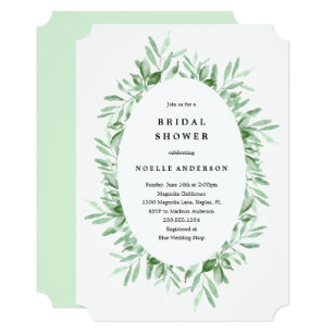 Leafy Bridal Shower Invitation