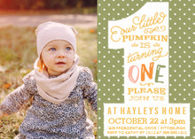 Little Pumpkin Birthday Invitation