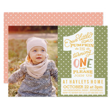 Halloween Invitation Card - Little Pumpkin Birthday Invitation