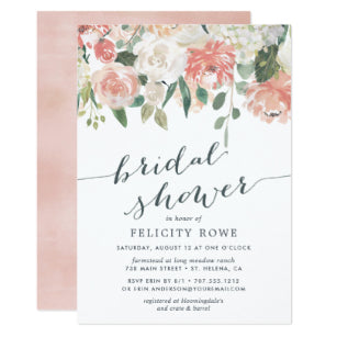 Midsummer Floral Bridal Shower Invitation