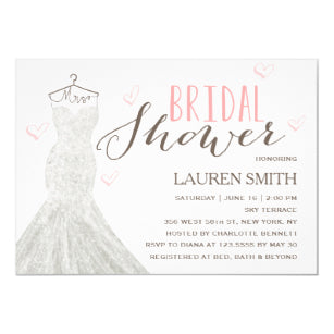 Modern Bride Bridal Shower Invitation