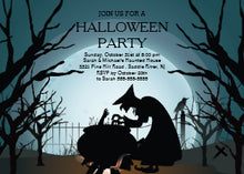 Modern Spooky Witch Halloween Party Invitation