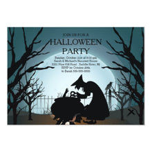 Halloween Invitation Card - Modern Spooky Witch Halloween Party Invitation