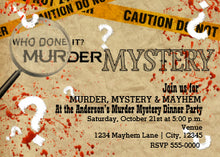 Murder Mystery Dinner Birthday Party Invitations