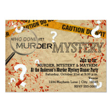Halloween Invitation Card - Murder Mystery Dinner Birthday Party Invitations