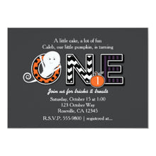 One Halloween Fall 1st Birthday Party Invitation